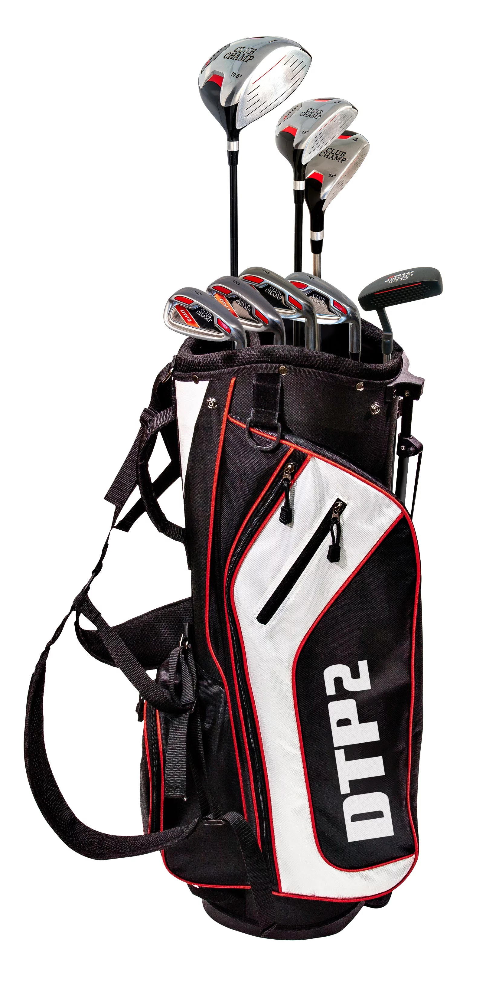 Club Champ DTP Men's 12 Pieces Golf Club Complete Set with Stand Bag, Right Handed