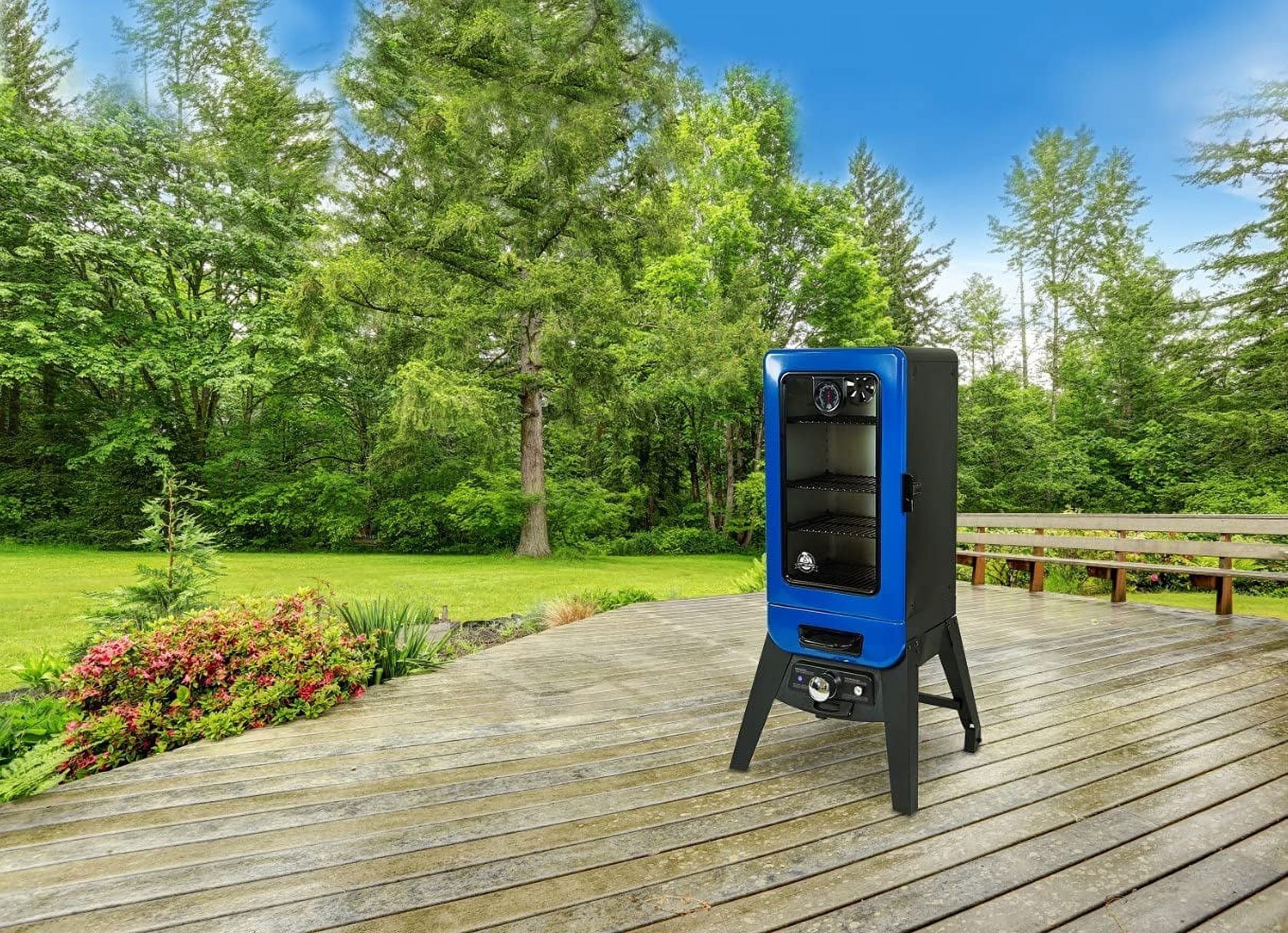 748 sq. in. 1500W Analogue Electric Smoker - Vertical + Blue - Radiant Selections