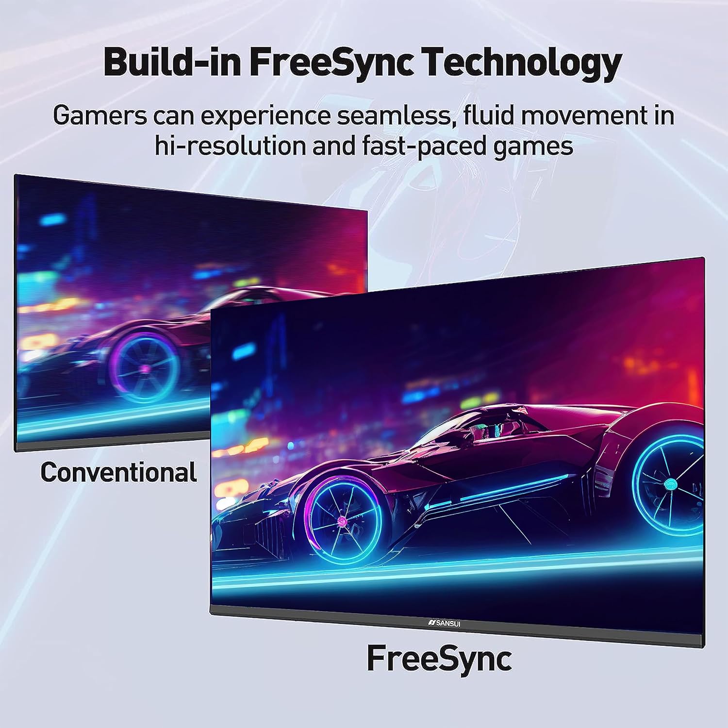 Simple Deluxe Monitor 22 Inch IPS 75Hz FHD 1080P HDMI VGA Ports Computer Monitor Ultra-Thin Tilt Adjustable VESA Mount Compatible with Eye Comfort
