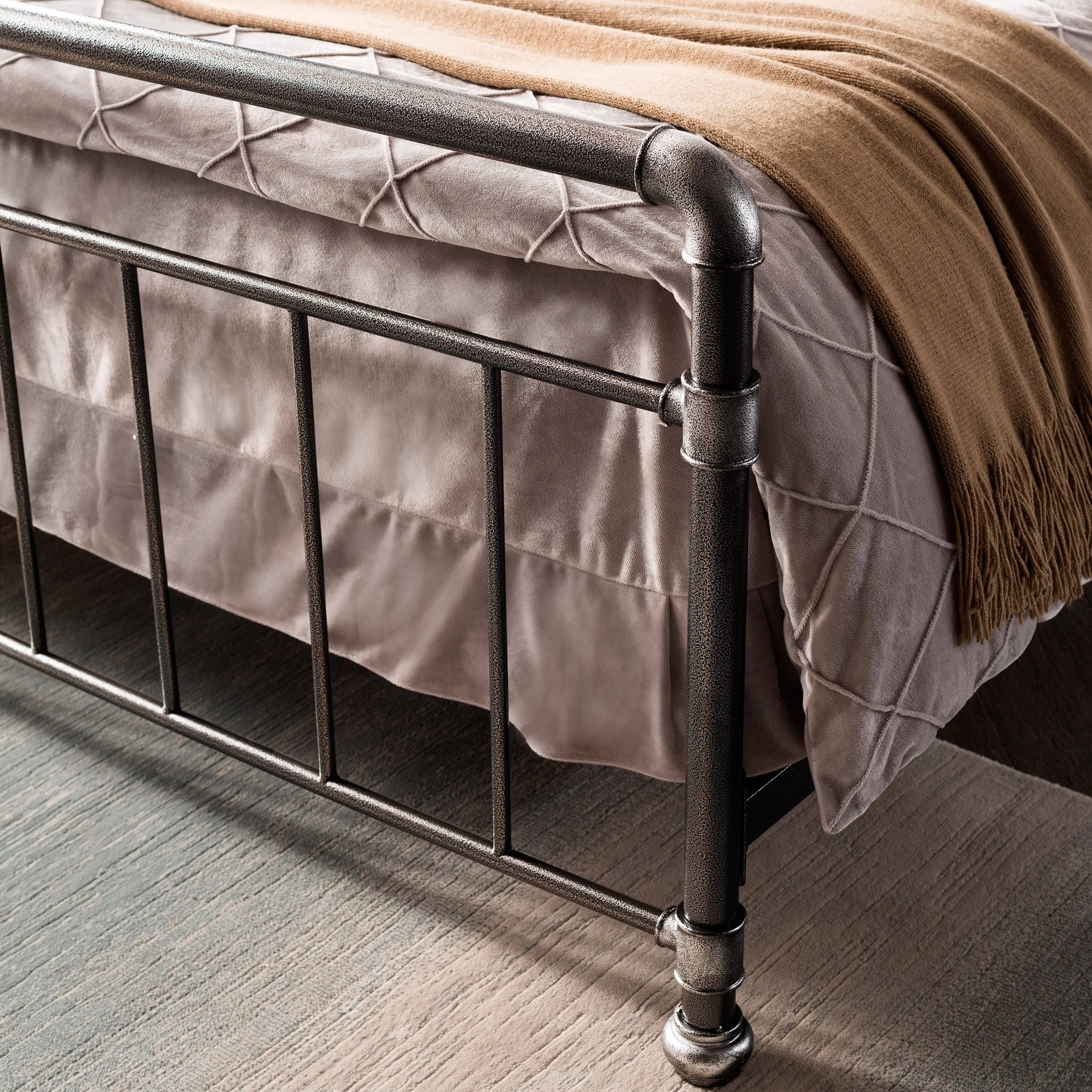 Carbon Loft Meitner Vintage Charcoal Metal Bed - King