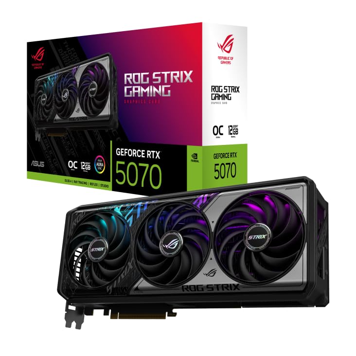 ASUS The SFF-Ready Prime GeForce RTX™ 5070 12GB GDDR7 Graphics Card (PCIe® 5.0, 12GB GDDR7, HDMI®/DP 2.1, 2.5-Slot, Axial-tech Fans, Dual BIOS)