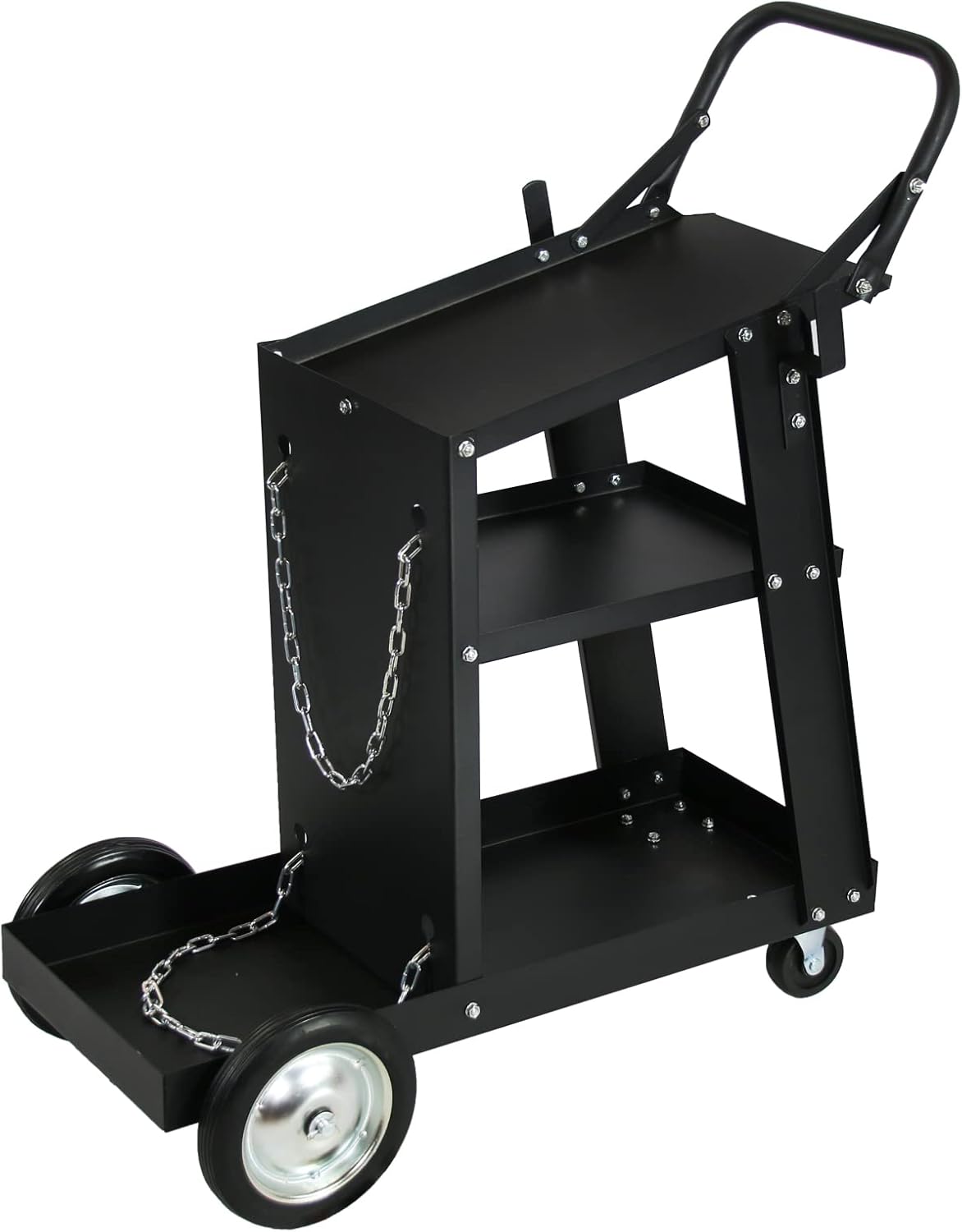 Welding Cart, Welding Carts for MIG/TIG Welder and Plasma Cutter, Black