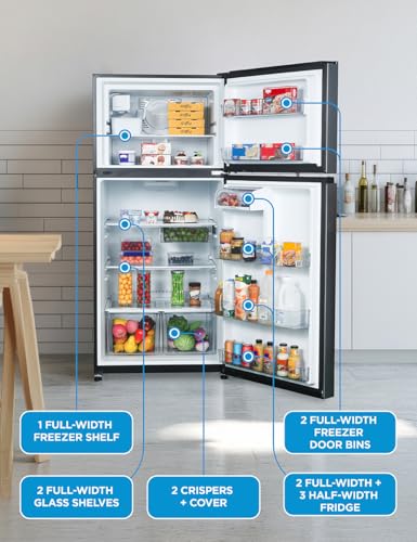 Commercial Cool 11.1 Cu. Ft. Convertible Freezer Refrigerator, Upright Fridge with Glass Shelves, Reversible Door, ENERGY STAR rated, Auto Defrost