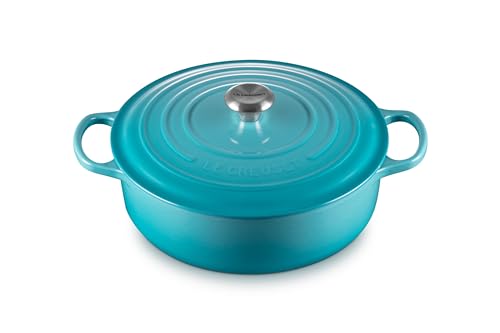 Le Creuset Enameled Cast Iron Signature Round Wide Dutch Oven, 6.75 qt., Cerise
