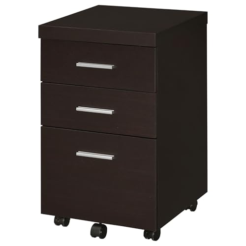 3 Drawer Mobile File Cabinet with 5 Wheel Versatile Storage Cabinet Under Desk Office for Home School Studio Anti-Tilting Wheels Design Vertical