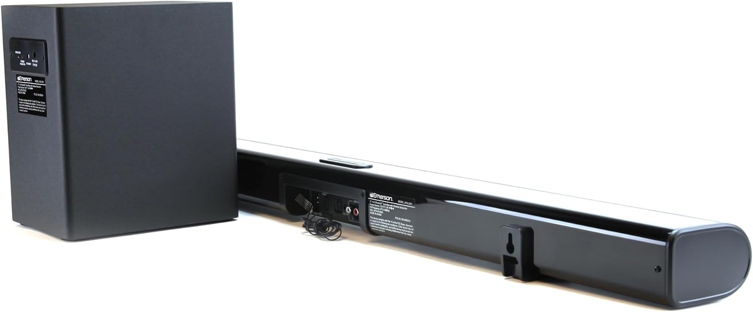 Emerson EHS-2050 37-inch Bluetooth Soundbar with Subwoofer and Remote Control