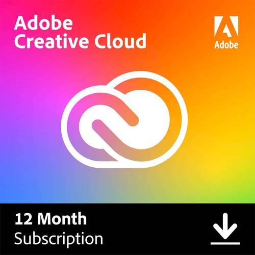 Adobe - Creative Cloud (1-Year Subscription) - Mac, Windows, iOS [Digital] - Megean