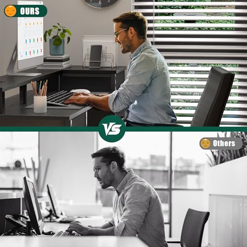 47 Inch Computer Gaming Desk with Power Outlets LED Lights Reversible Home Office with Adjustable Fabric Storage Drawers for Working Writing Study