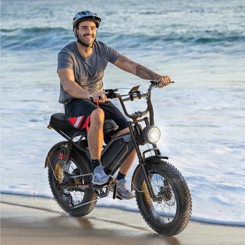 Jasion YR20 Electric Bike for Adults with Peak 2000W Motor, 48V 20AH Battery Electric Bicycle