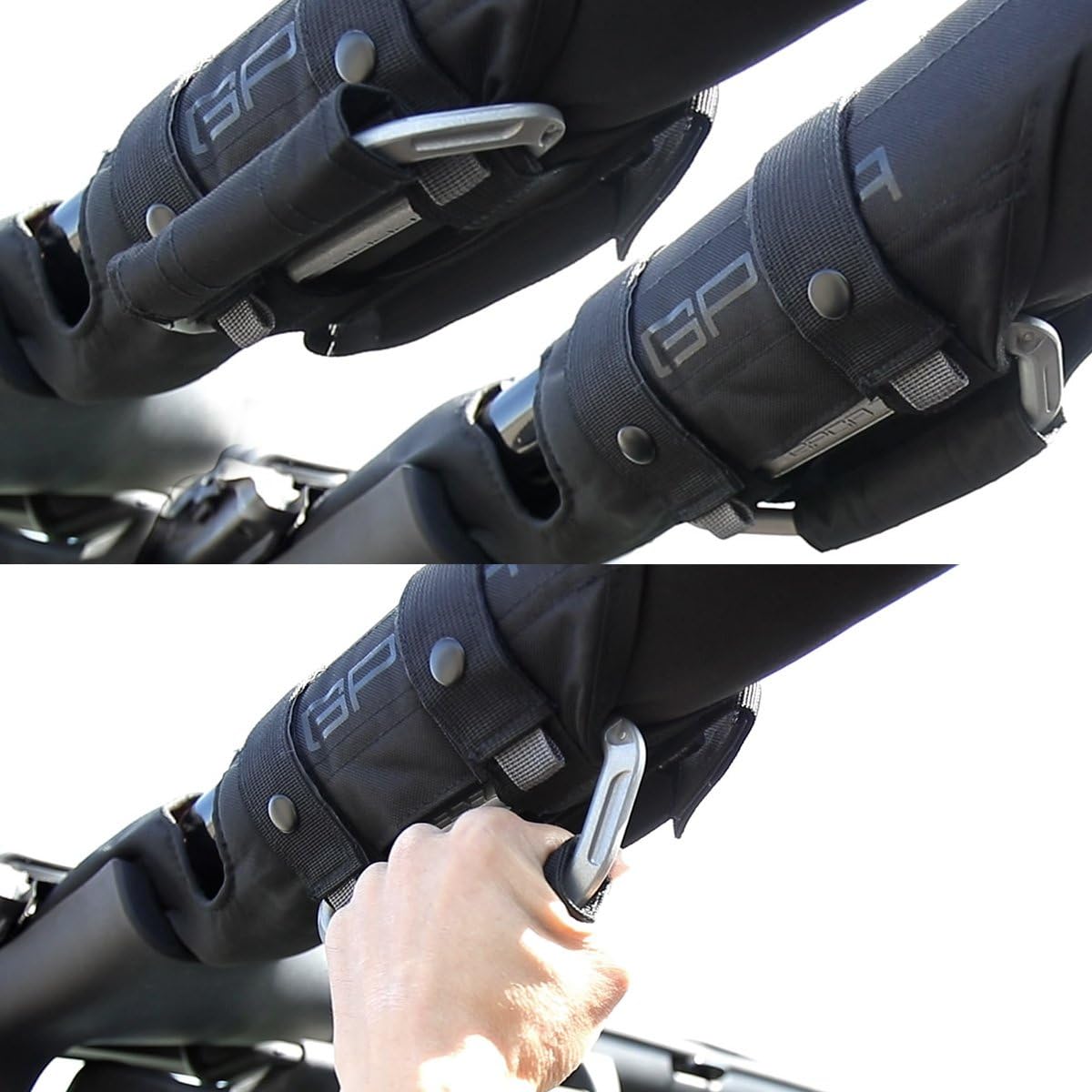 GPCA GP-Grip PRO Grab Handle for Wrangler JL JT JK Sport Sahara Rubicon Gladiator 4DR/ 2DR 2007-2022 w/ 3 roll bar. Universal to Driver and