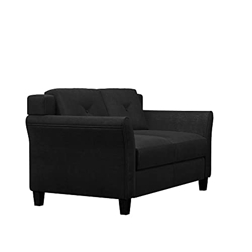 Lifestyle Solutions Harrington Loveseat, Black