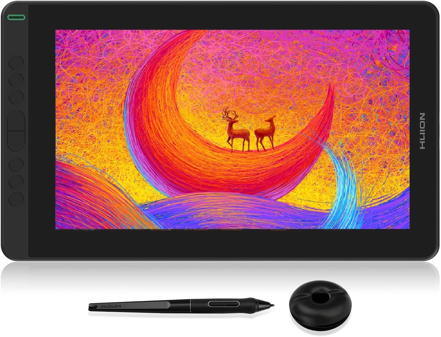 HUION 2020 Kamvas 13 Drawing Monitor 13.3 inch Pen Display & Graphic Tablet Screen Full-Laminated Tilt Function 8192 Battery-Free Stylus