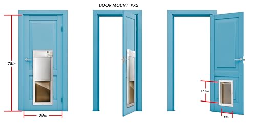 High Tech Pet Fully Automatic Pet Door for Wall and Door Installation - (PX-1W, Medium Wall Mount)