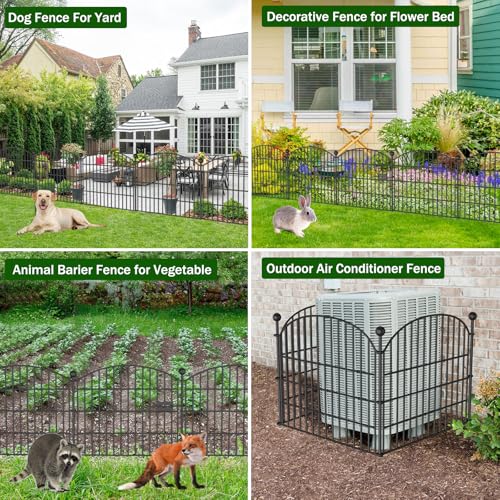 10 Panels No Dig Decorative Garden Fence - 40 in (H) x 23.6 ft (L)