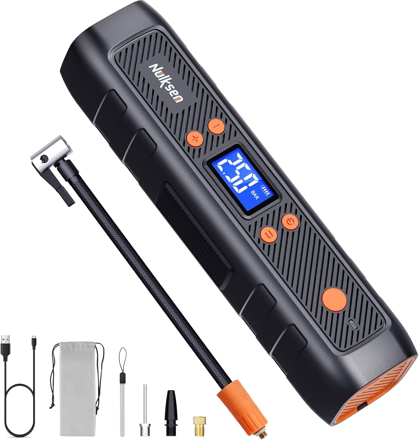 Nulksen Tire Inflator Portable Air Compressor, 150PSI Cordless Tire Pump with 6000 mAh Rechargeable Lithium Battery