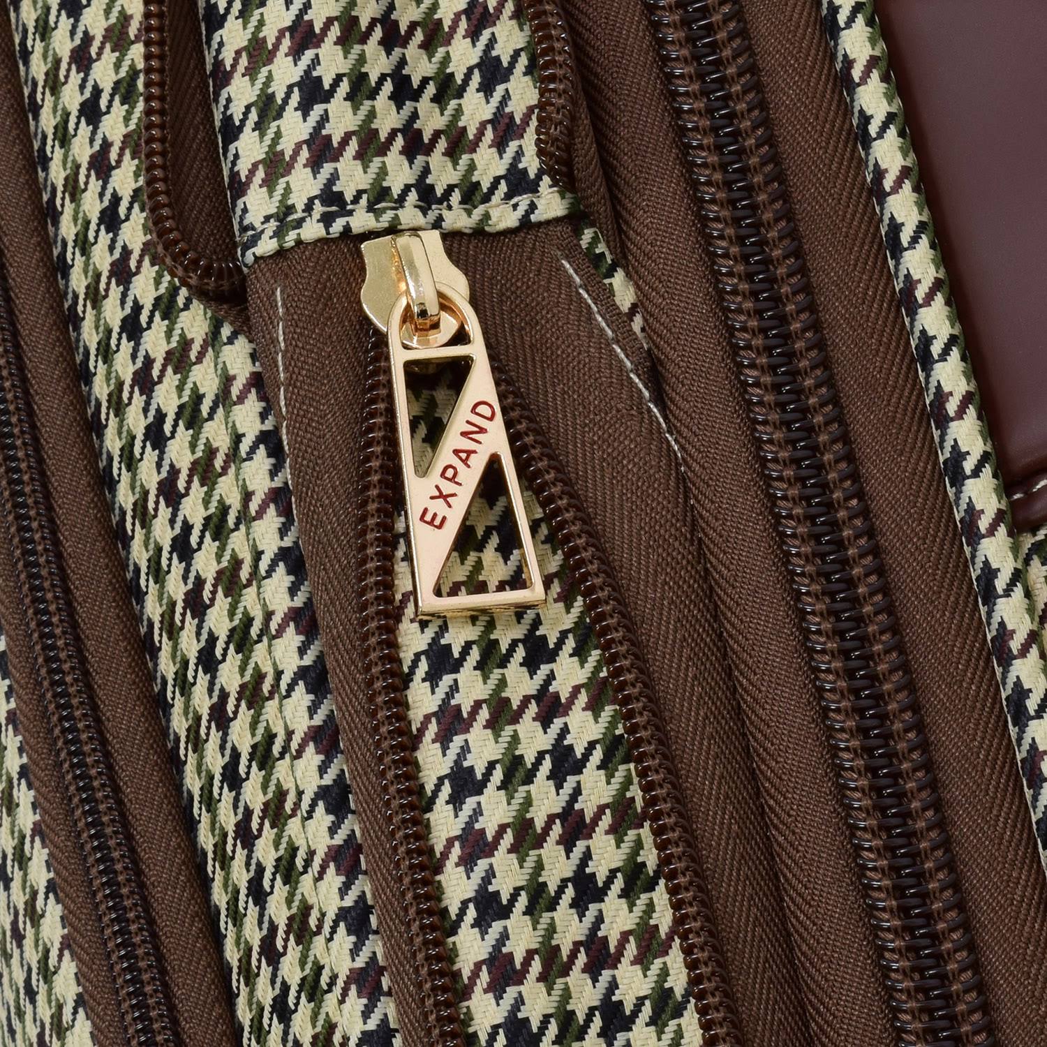 London Fog Cambridge II 29x22 Expandable Spinner (Olive Houndstooth)