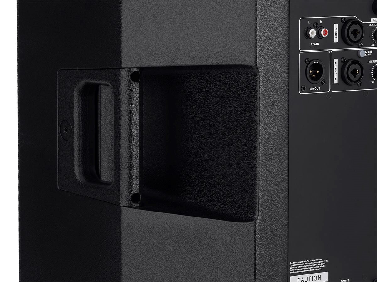 Monoprice SRD212 Powered Speaker 12in, with Class D Amp, Built-in Digital Sound Processor DSP, and Bluetooth Streaming, Portable and Lightweight