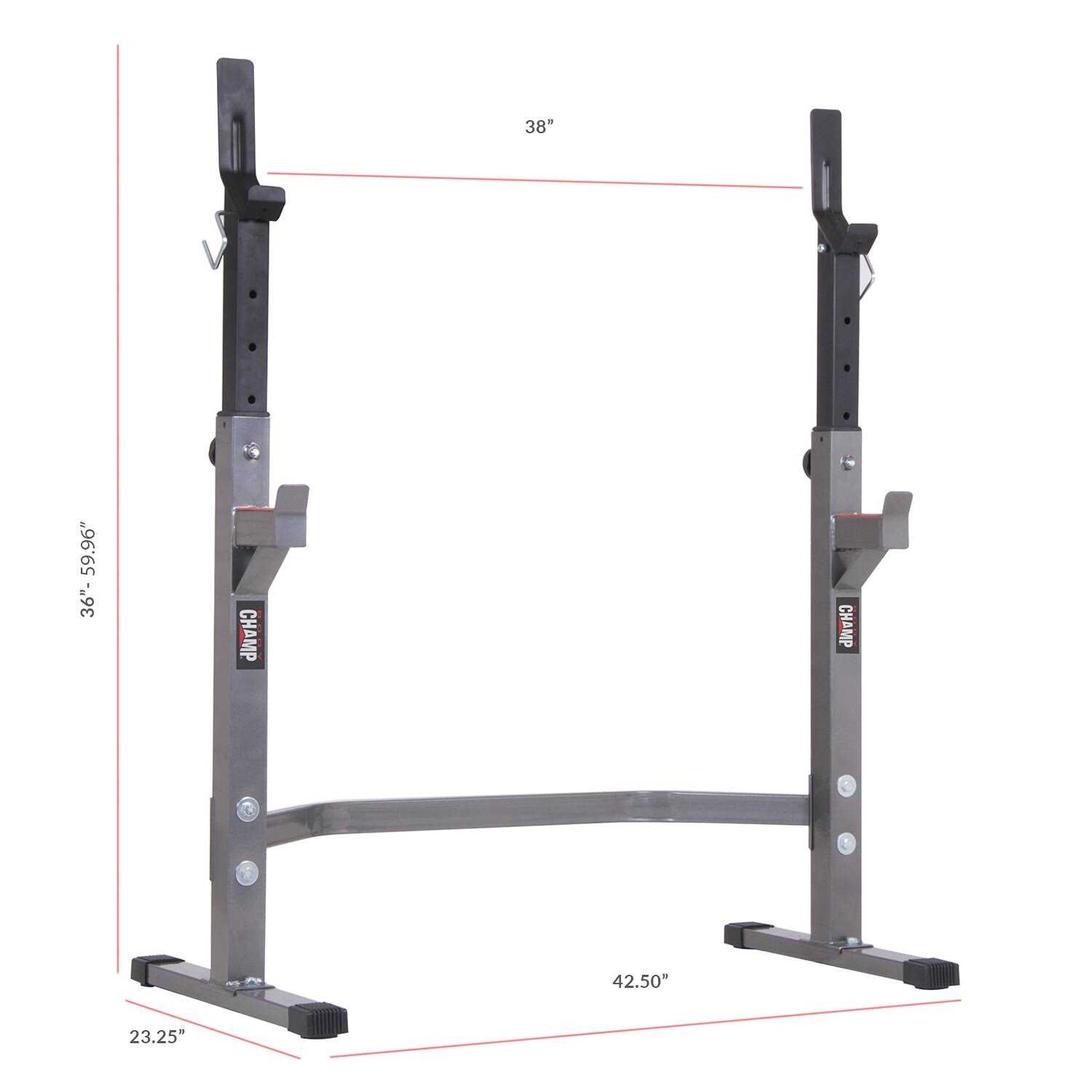 Body Champ Pro3900 Two Piece Set Olympic Weight Bench with Squat Rack - Sports Supplies Online Store