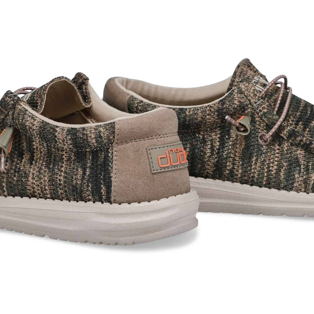 Hey Dude Men&s Wally Sox Multi - Woodland Camo - 13