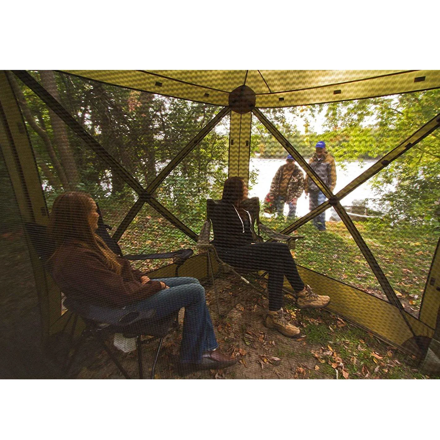 Clam Corporation 6' x 6' Pop-up Green Square Gazebo (2 Pack)