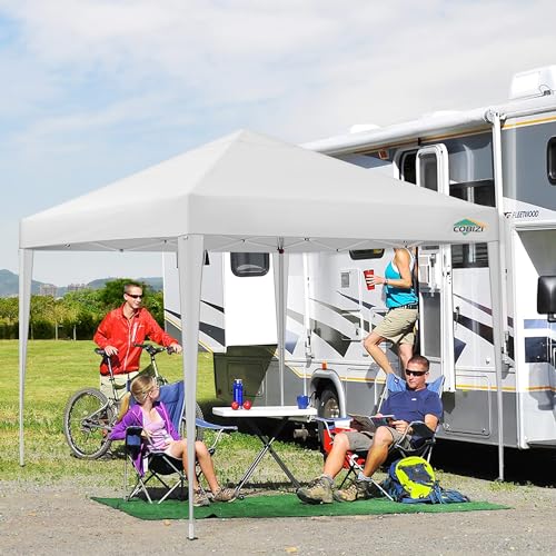 COBIZI 10x10 Pop up Canopy Tent Protable Canopy Tent with 4 Sidewalls Waterproof Commercial Instant Shelter for Parties, Wedding