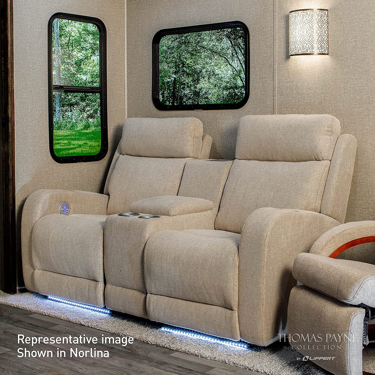 Lippert LIP2020129336 Seismic Series Norlina RV Theater Seating Right Hand Recliner