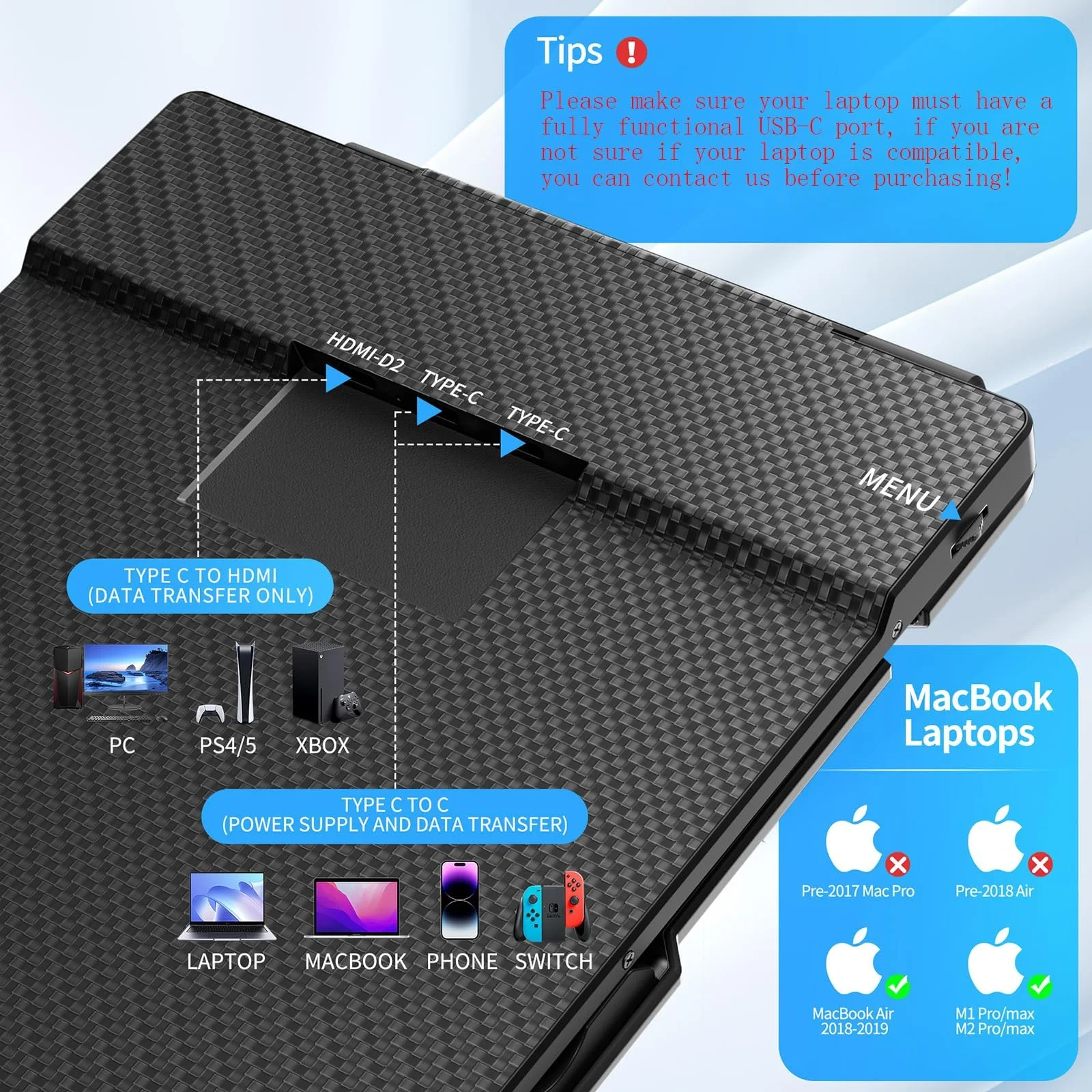 BOSII Laptop Screen Extender Portable