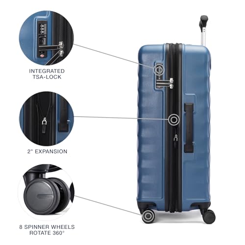 Travelpro Maxlite Air V2 Hardside Expandable Carry on Luggage, 8 Spinner Wheels, Lightweight Hard Shell Suitcase, TSA lock, Black, Carry On 21-Inch