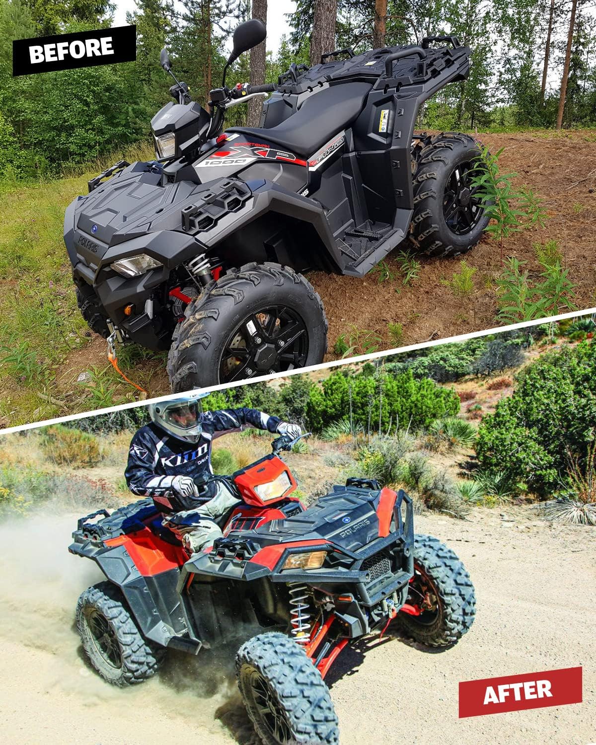 A & UTV PRO Rear Bumper Brush Guard for 2017-2022 Polaris Sportsman 850 / XP 1000,Heavy Duty Ultimate Series Steel Rear Bumper Protector Accessories
