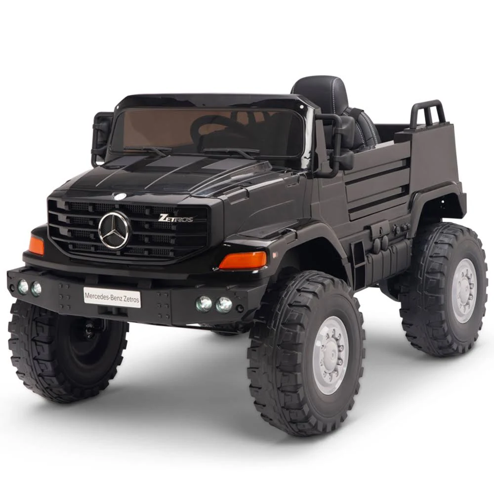 Mercedes Zetros Electric Car for Kids - Battery Powered Ride on Toy w/ Parent Remote Control - Black