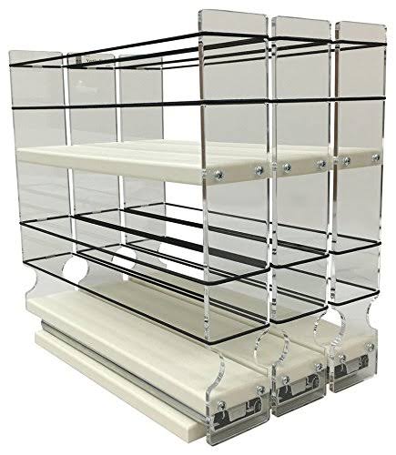 Vertical Spice - 222x2x11 DC - Spice Rack - Cabinet Mounted- 3 Drawers - 36 Capacity - New and Unique