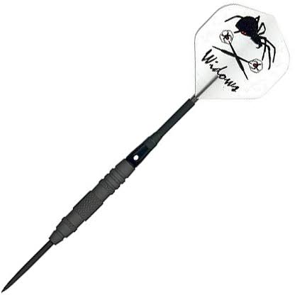 Laserdarts Black Widow Fixed Point Steel Tip Darts - Knurled 23gm