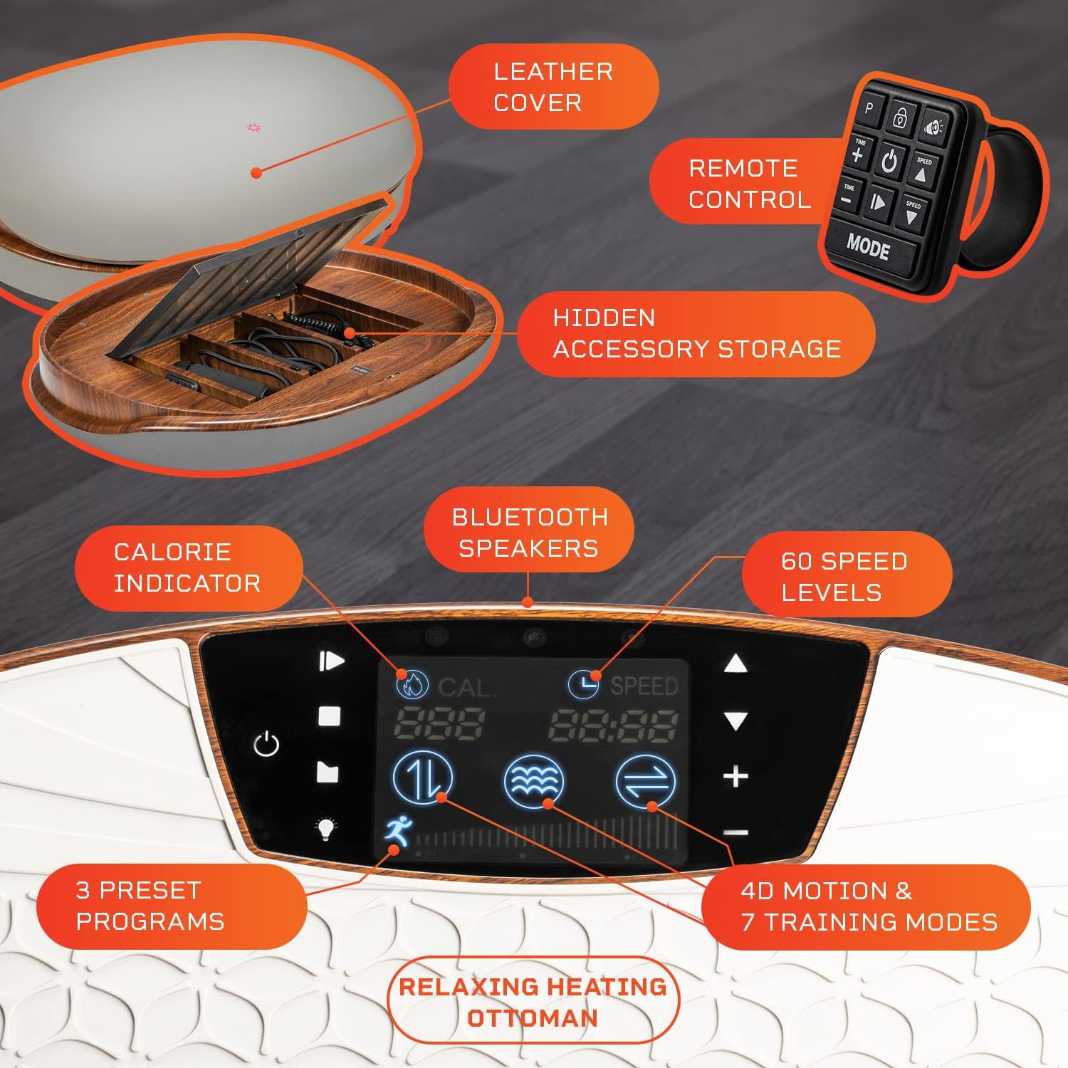 LifePro RelaxaVibe Vibration Plate Exercise Machine - Vibration Platform for Circulation & Metabolism Boost - Elegant Living-Room Vibration Machine