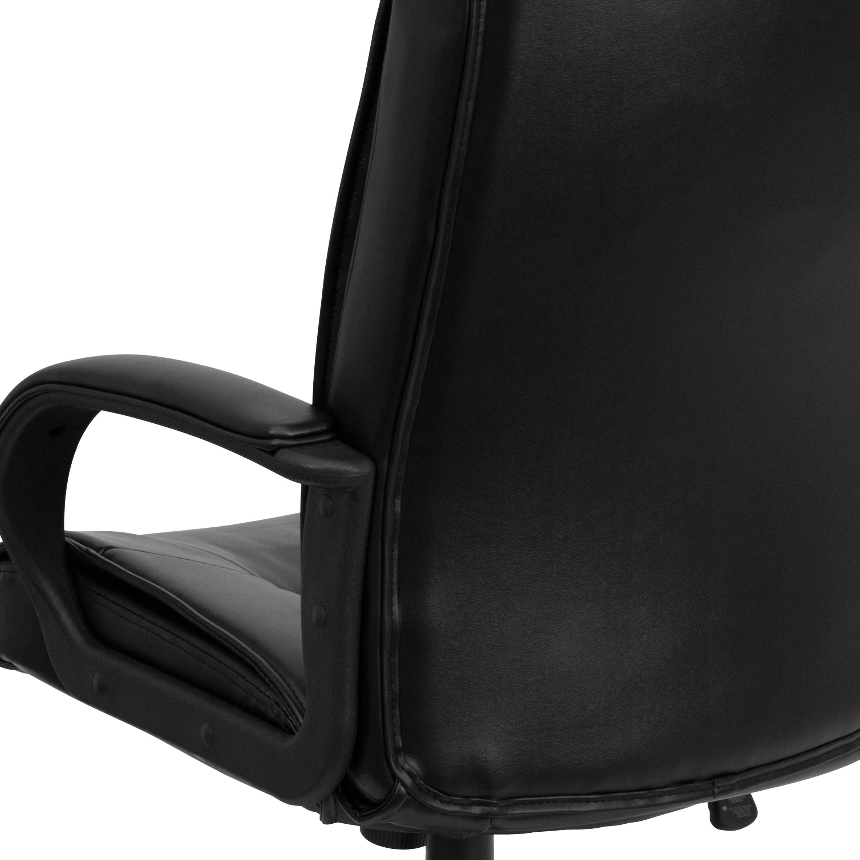 Lancaster Home Leather High Back Black Executive Office Chair
