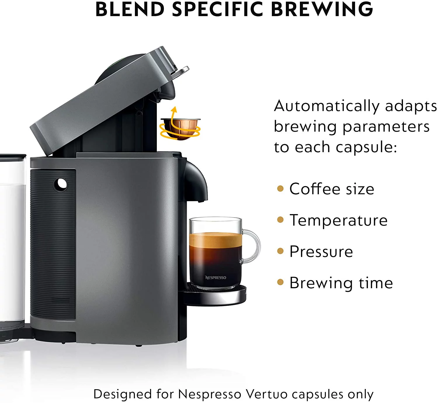 Nespresso Vertuo Plus Coffee and Espresso Maker by De'Longhi  Titan