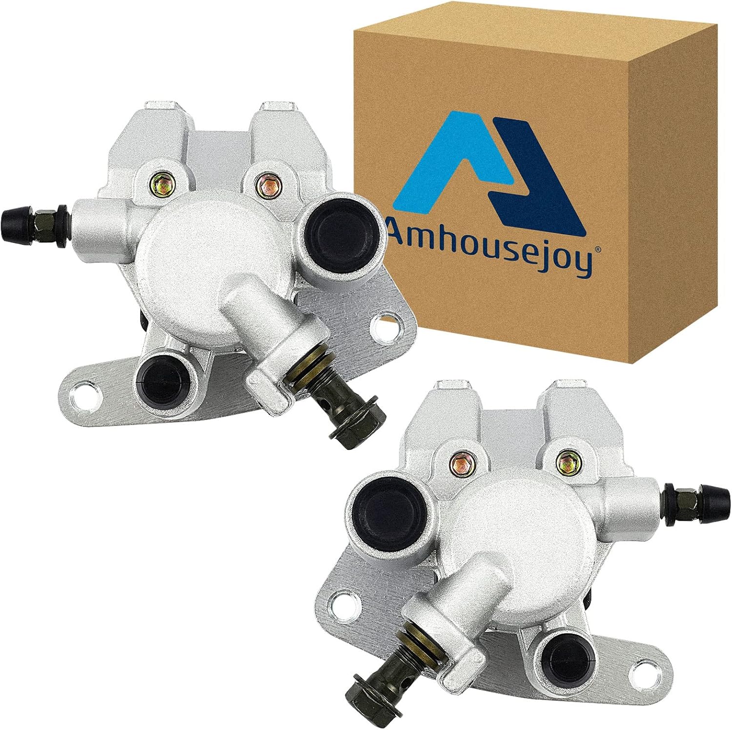 Amhousejoy Front Left Right Brake Calipers Fit for Suzuki Eiger 400 500 Ozark 250 LTF250 Quadsport Z250 Z400 Vinson 500 LTA500F Pack of 2