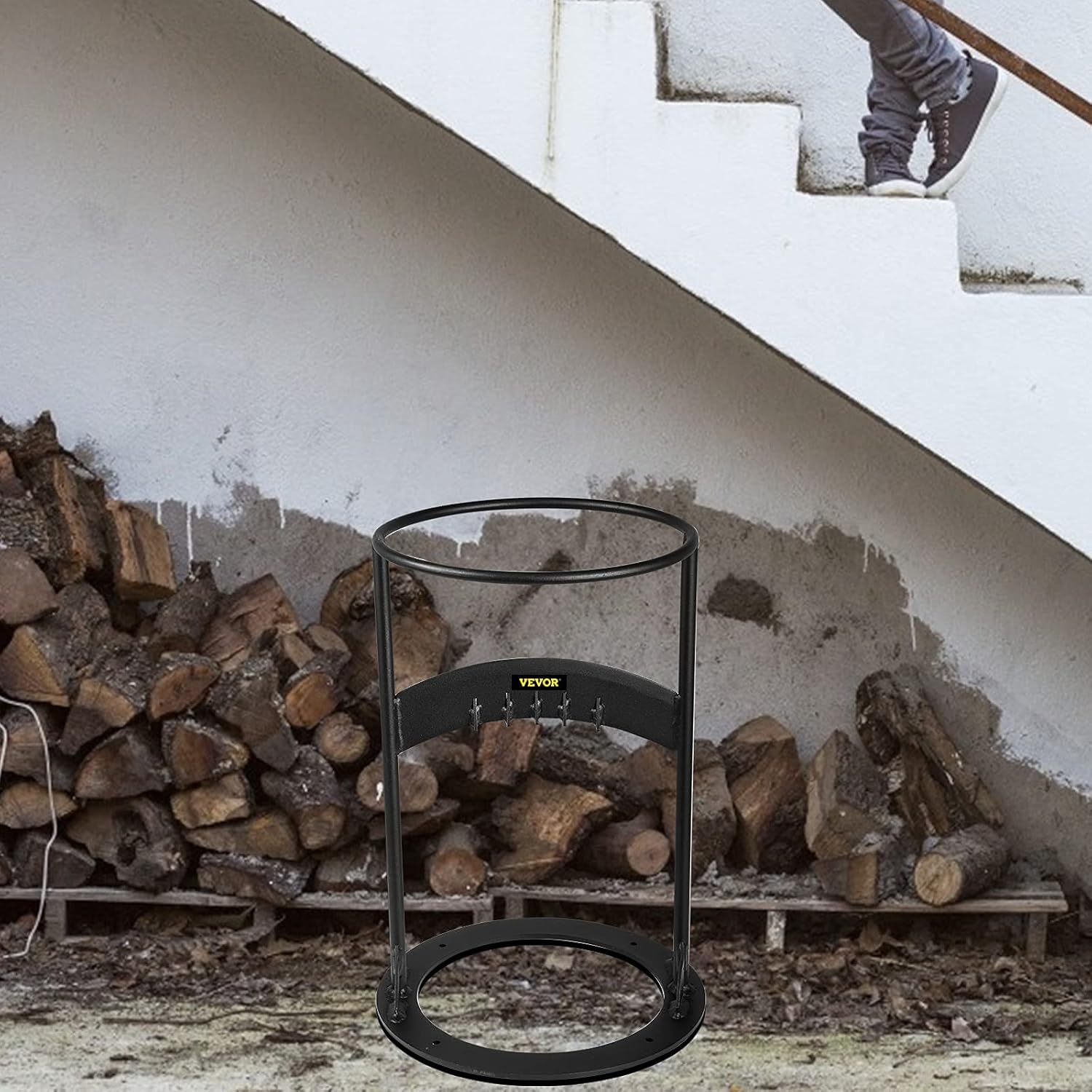 VEVOR Log Splitter 17 x 10.8, Wood Splitter for 8 Diameter Wood, Firewood Splitter 6.6 Lbs, Easy to Carry, Manual Log Splitter Made of Q235 Steel