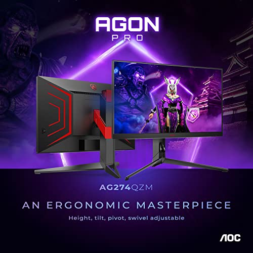 AOC CQ32G4VE 32" Curved Frameless Gaming Monitor 2K QHD, 1500R Curved VA, 180Hz, 0.5ms Response Time, 2X Display Port, 2X HDMI