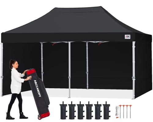 ABCCANOPY Easy Pop Up Canopy Tent with Sidewalls 10x10 Commercial -Series, White