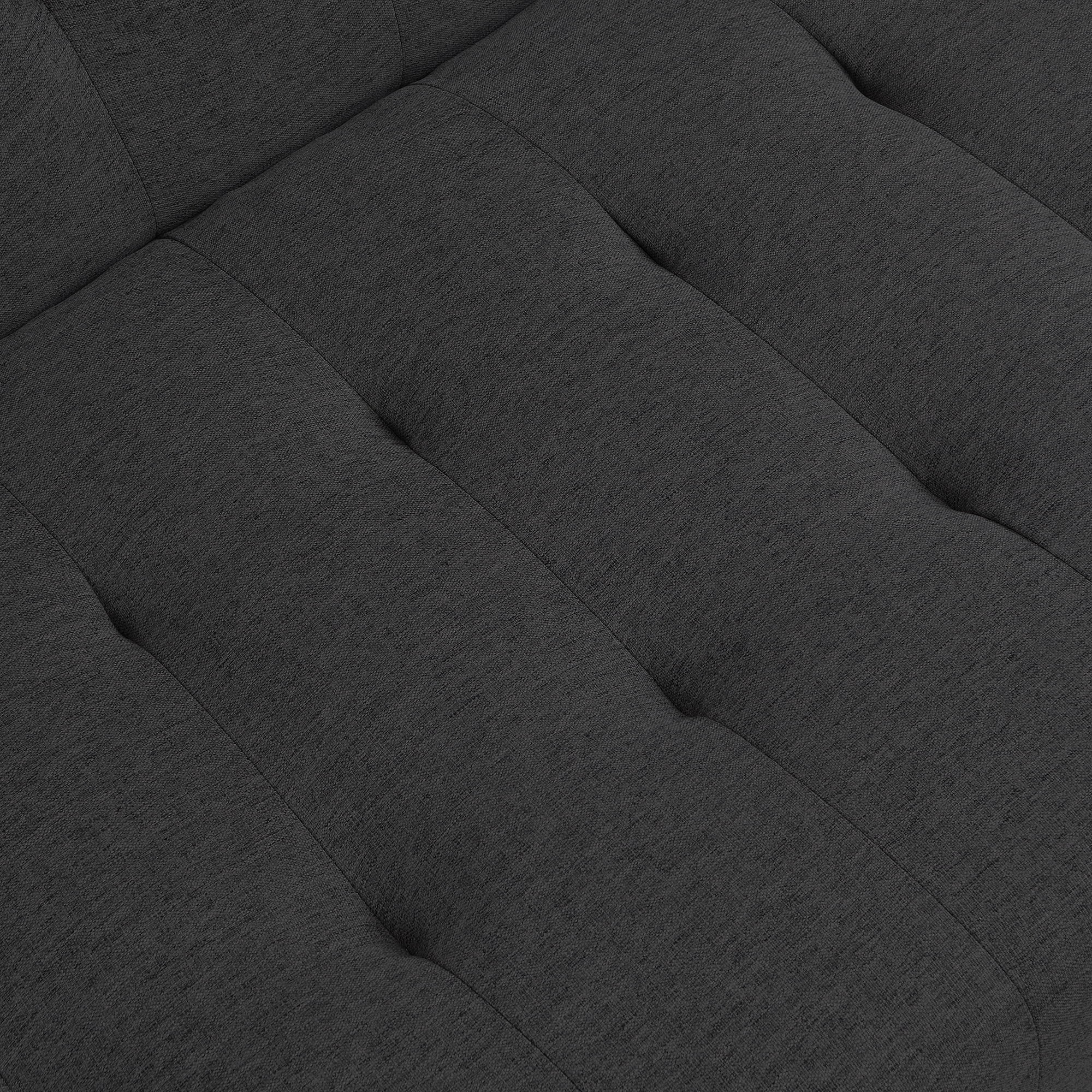 CoSoTower Wood Frame, Stainless Leg, Futon, Sofa Bed Black
