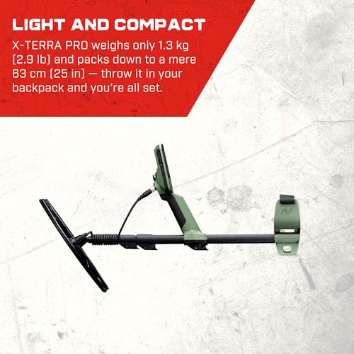 MINELAB X-Terra PRO Waterproof Treasure Metal Detector for Adults (3 Detect Modes)