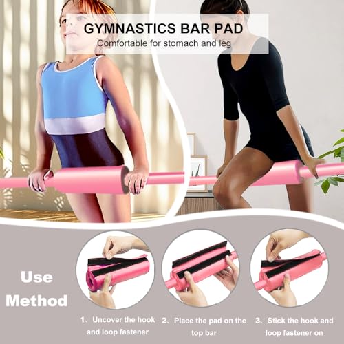 Expandable Gymnastics Bar for Kids, Adjustable Height Junior Training Kip Bar, Folding Gymnastic Horizontal Bars Monkey Bar