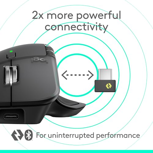 Logitech MX Master 4, Ergonomic Wireless Mouse with Advanced Performance Haptic Feedback, Ultra-Fast Scrolling, USB-C Charging, Bluetooth, Windows