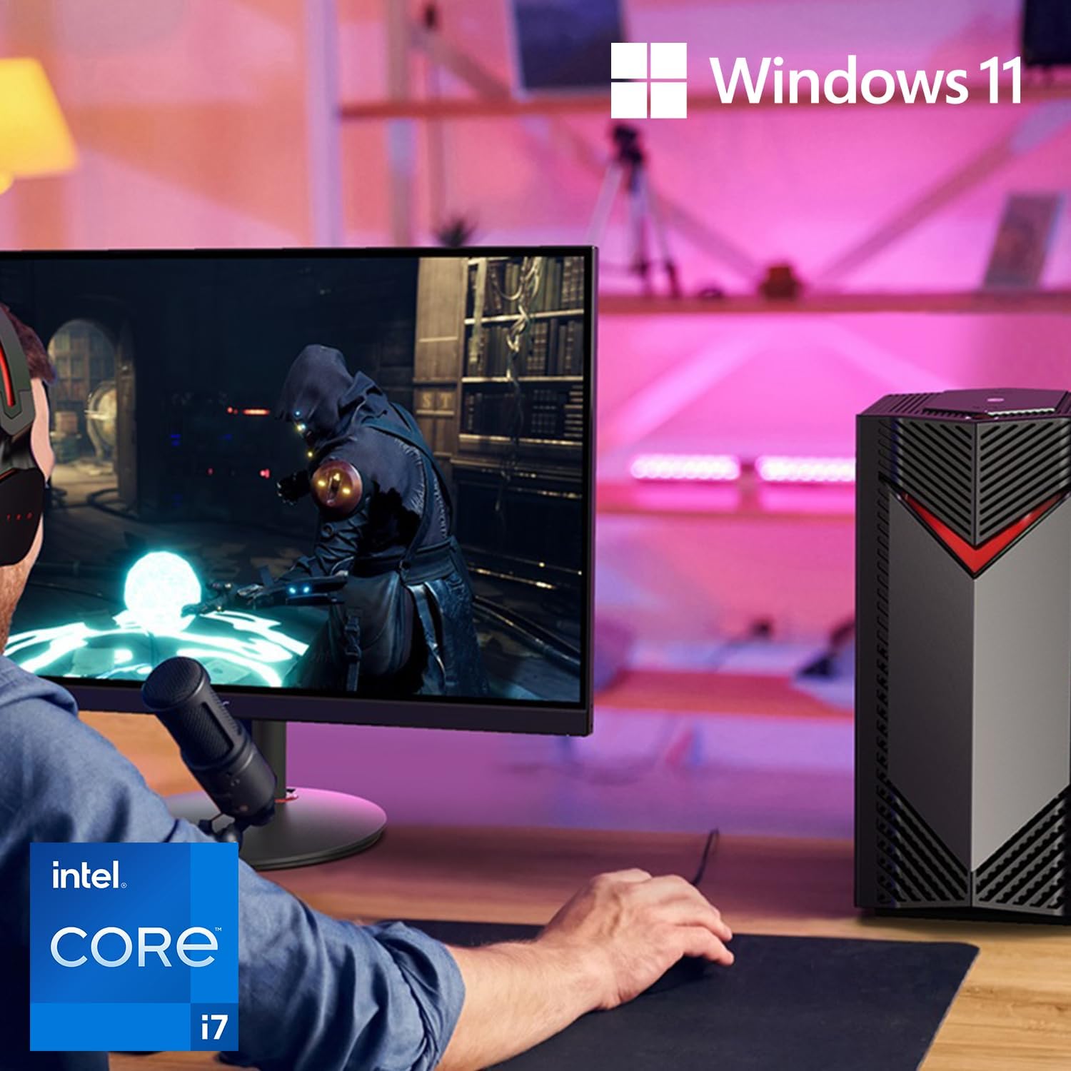 Acer Nitro 50 N50-656-UR16 Gaming Desktop | Intel Core i7-14700F 20-Core Processor | NVIDIA GeForce RTX 4060 | 16GB DDR5 5600MHz | 1TB PCIe Gen 4 SSD