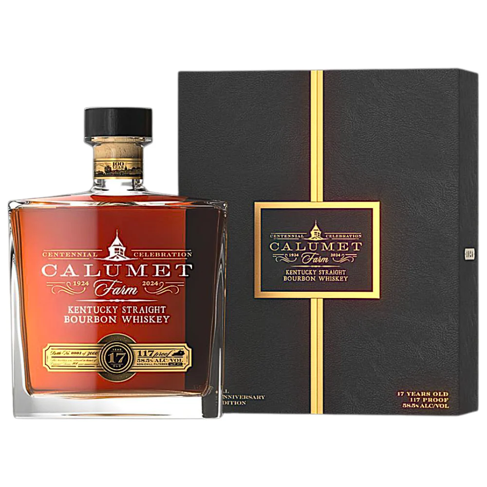 Calumet Farm 17 Year Old Bourbon Glass Decanter 100th Anniversary Release - Nestor Liquor