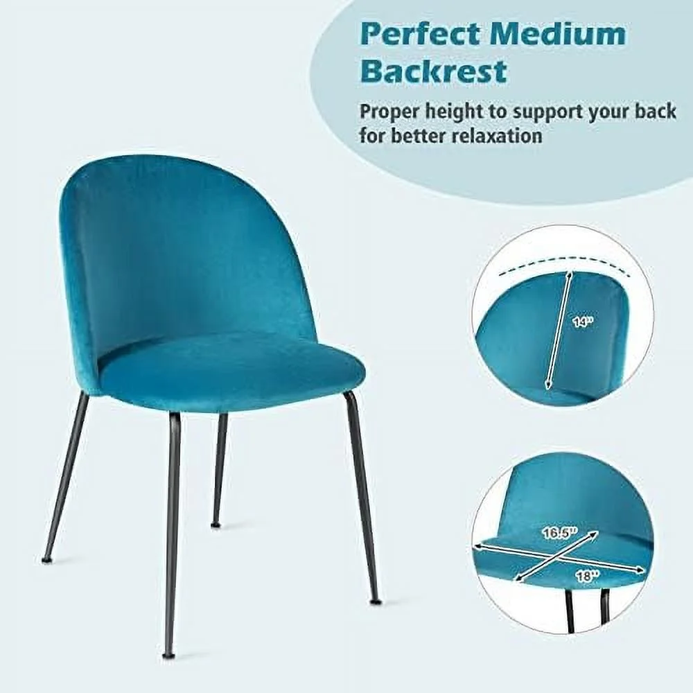 xrboomlife Modern Velvet Dining Chairs Set of 4