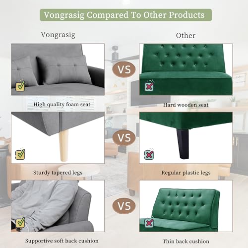 Vongrasig 47" Small Modern Loveseat Sofa
