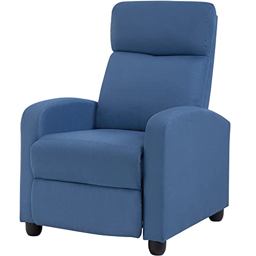 BestMassage | Recliner Chair | with 2 Point Massage Function | Black | with Lumbar Support, Adjustable Push Back, Wide Armrests