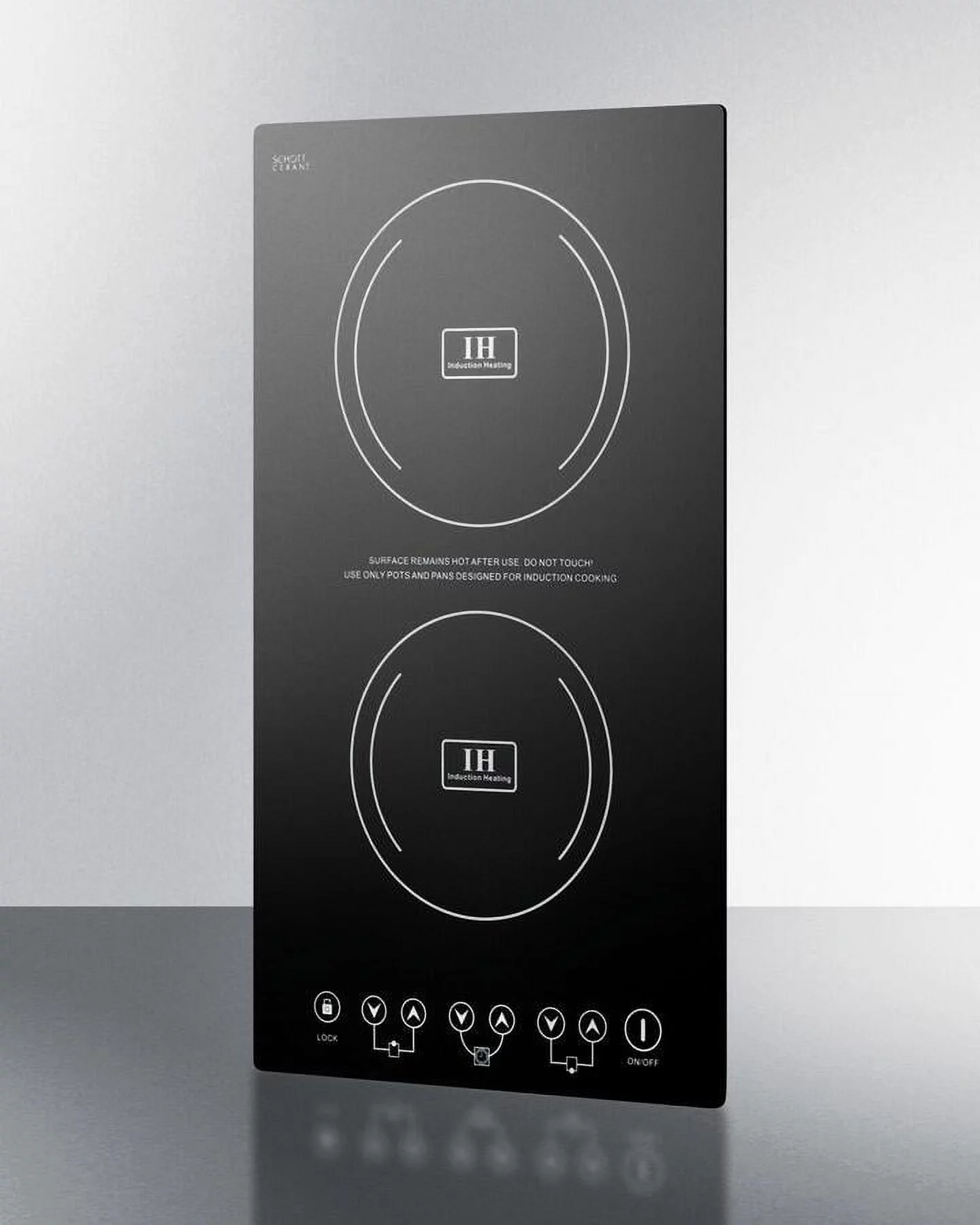 12" Wide 230V 2-Burner Induction Cooktop
