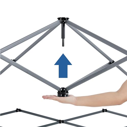 Topeakmart 10 x 10ft Pop-Up Canopy Tent, Portable Instant Shelter Tent with Sun Shade Wall, Outdoor Canopy with Bonus Backpack Bag for Family Trip